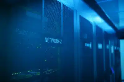 Networked rack of servers.