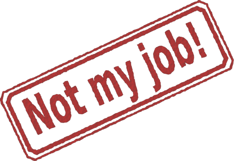 Not my job hat Not my job - clipart
