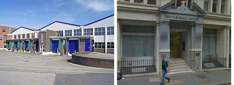 Centric buildings - two images side by side