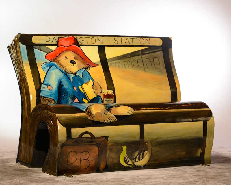 Books About Town - Paddington Bear book bench