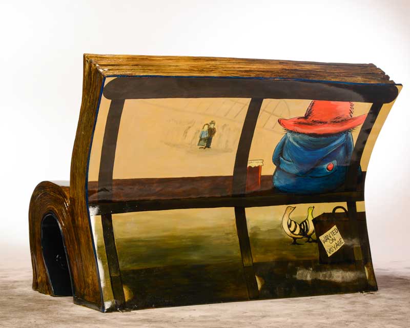 Books About Town - Paddington Bear book bench (reverse)