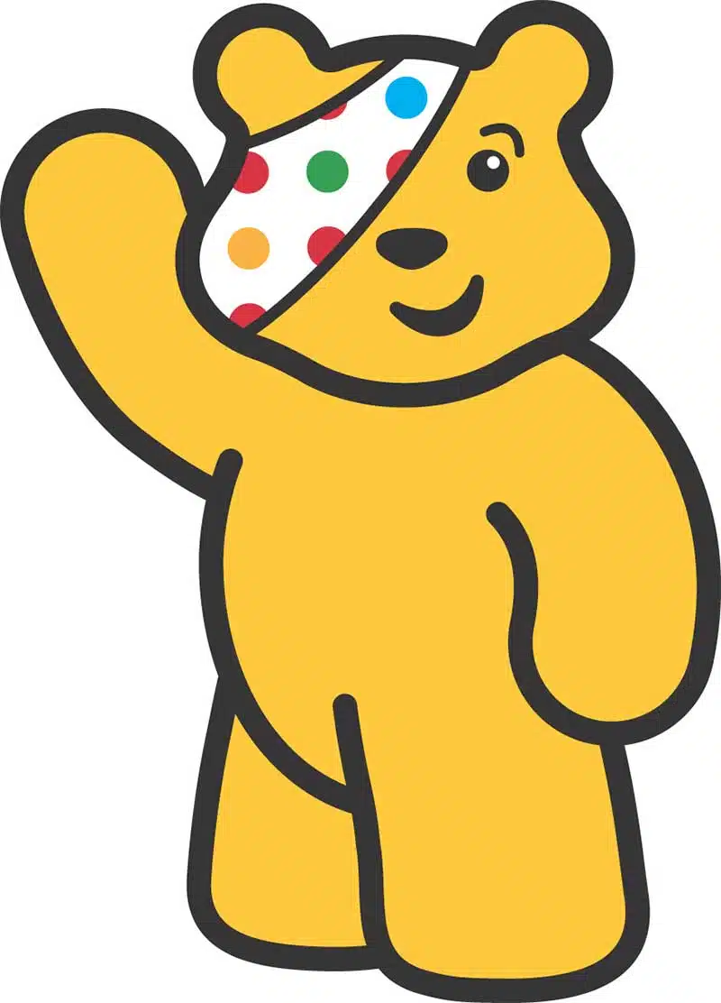 BBC Children in Need's Pudsey waves