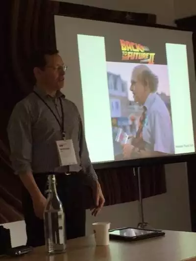 Howard Lake on the Portable Thumb Unit at ECF, Keble College, Oxford, April 2015
