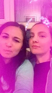 Carrie Webb and friend on Snapchat