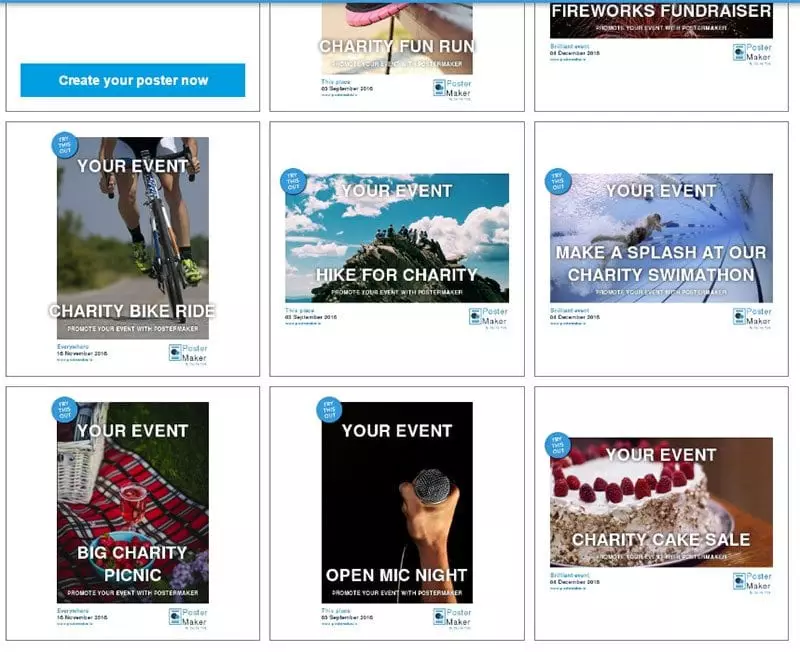 Sample posters from Electric Putty's PosterMaker.io