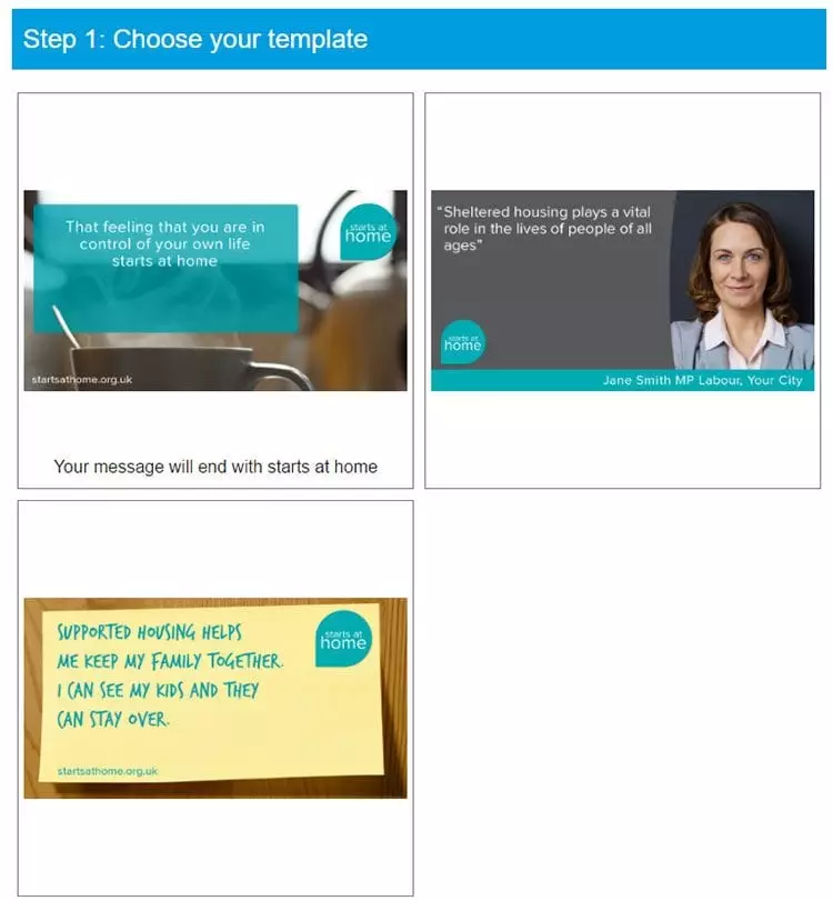 Templates for Make A Starts At Home campaign posters