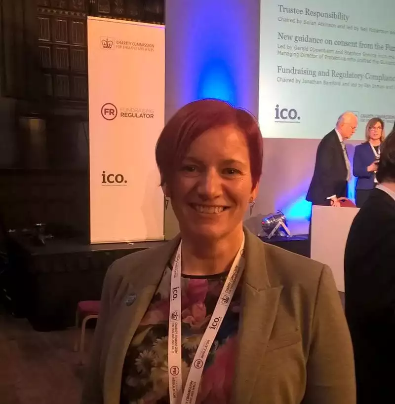 Emma Malcolm, Rethink, at Fundraising and Regulatory Compliance Conference (photo: Dan Fletcher)