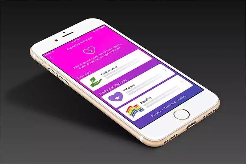 Lyft's RoundUp & Donate options
