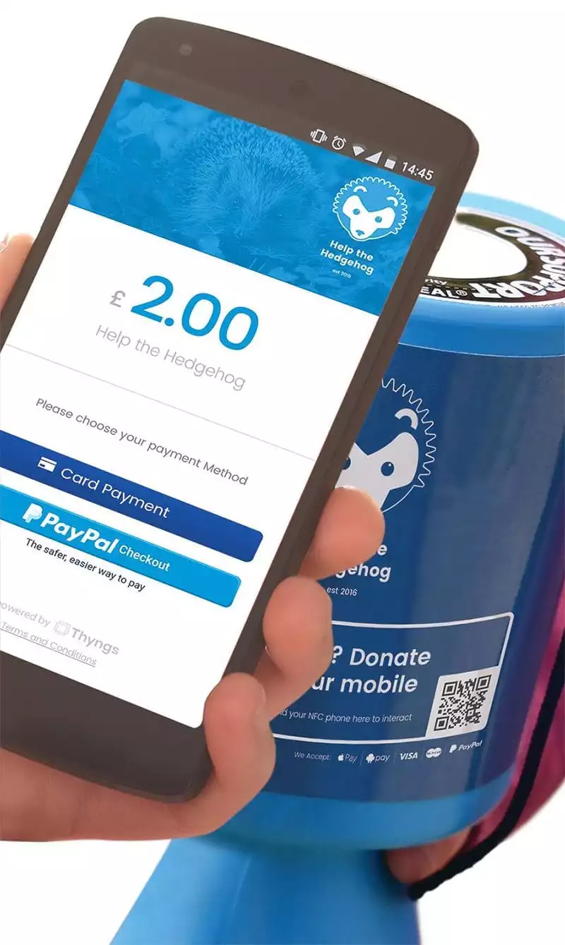 Payment via PayPal using Thyngs app