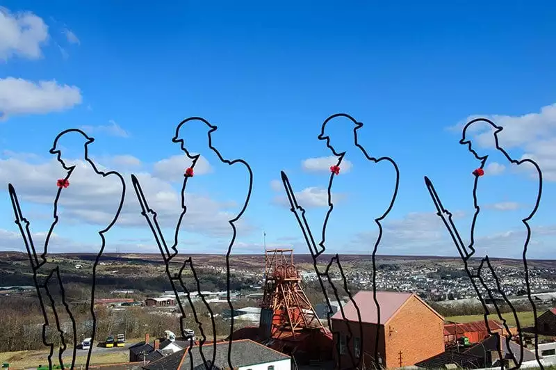 There But Not There silhouette at Big Pit, Wales