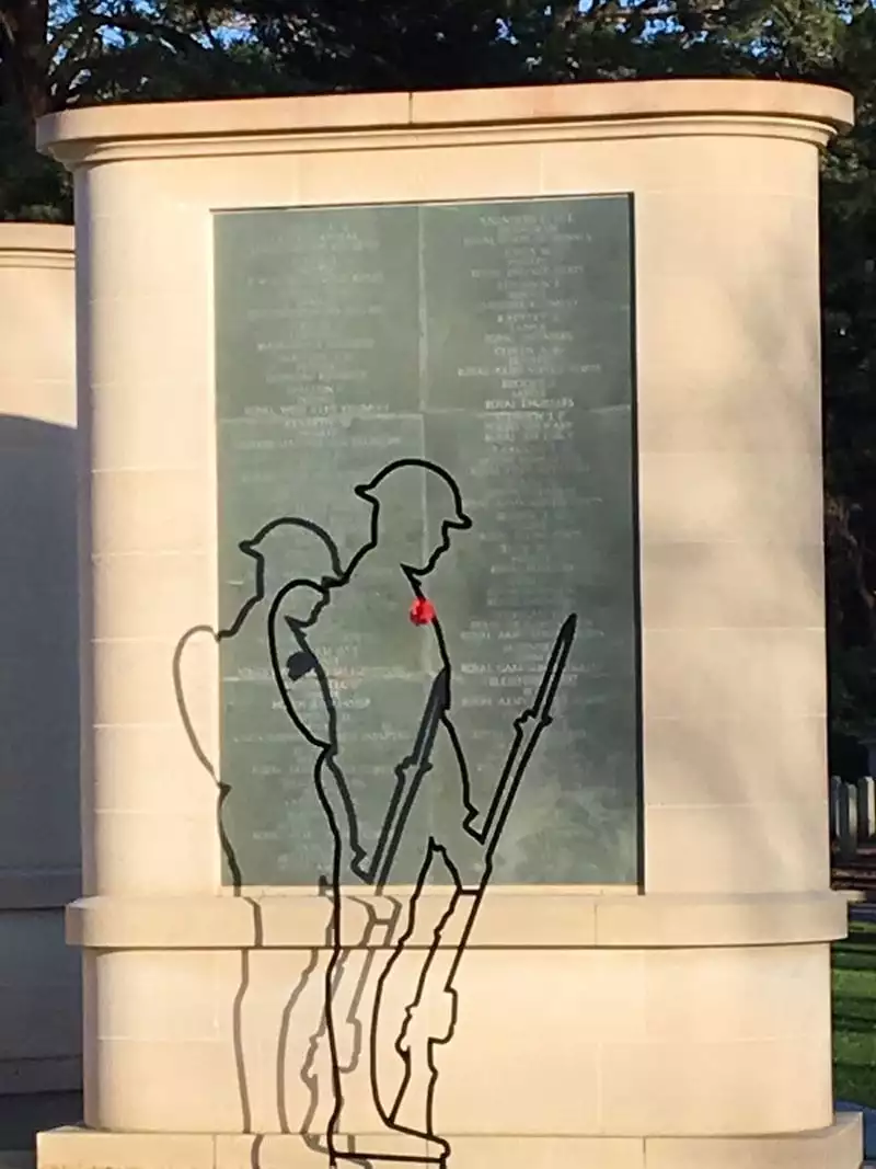 There But Not There silhouette at Brookwood Cemetery