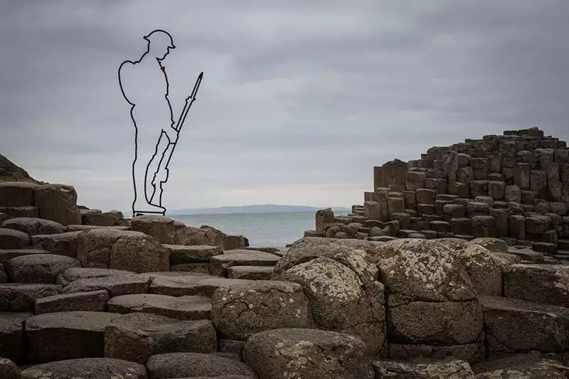 There But Not There silhouette at Giant's Causeway, Northern Ireland