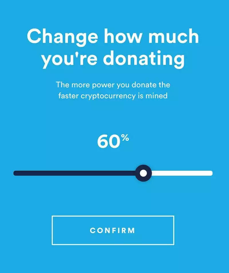 Change how much you're donating (% of processor power)