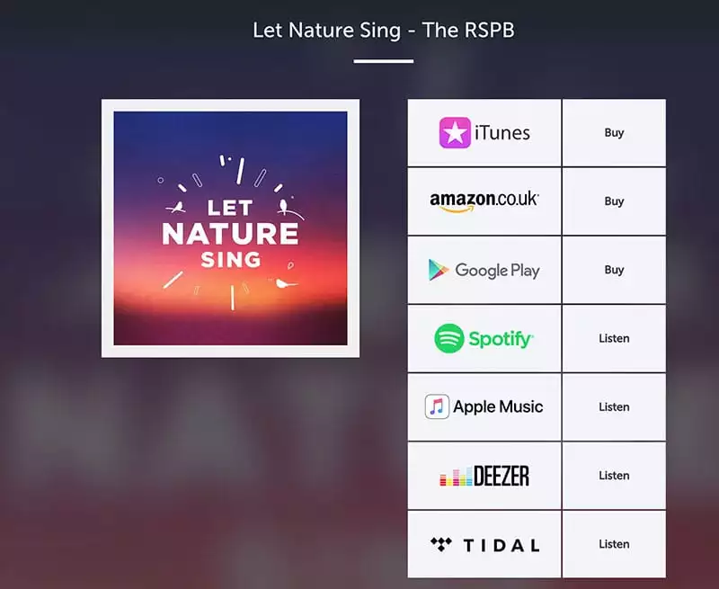 List of music streaming or download sites including Amazon, Spotify and Deezer