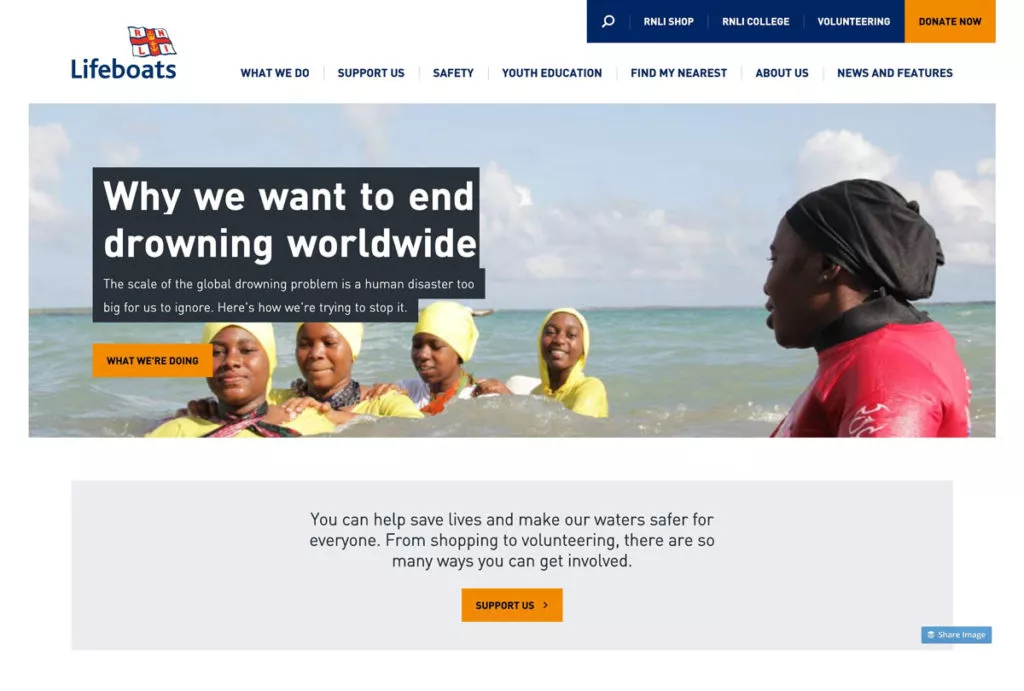 RNLI's front page on 15 September 2019