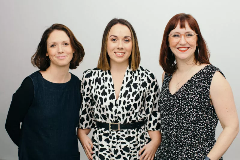 2019 Corporate Award winners_ Candoco Dance Company (left to right)_ Lucy Fox, Annie-Rose Grantham and Jo Royce. Photo by James Allan.