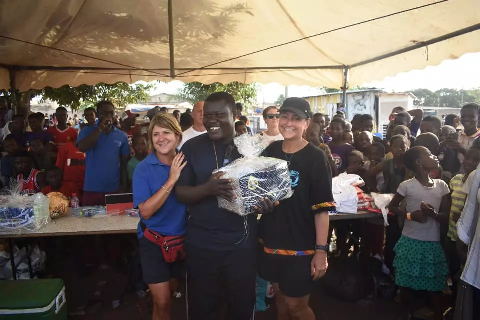 Helen Mackenzie as a trustee of Kicking Off in Ghana
