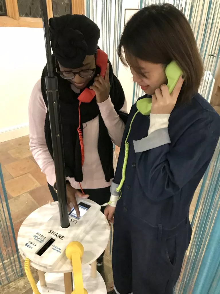 A telephone exhibit at the Museum of Human Kindness