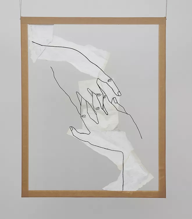 Two hands, by Sofia Salazar at the Museum of Human Kindness