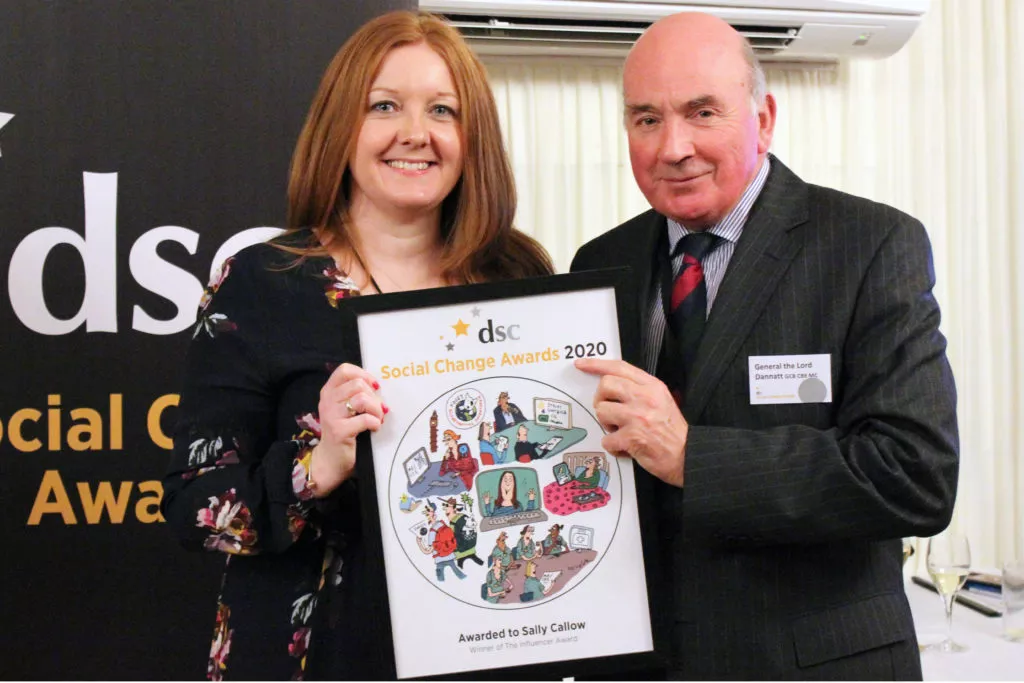 Sally Callow - winner of the Influencer Award