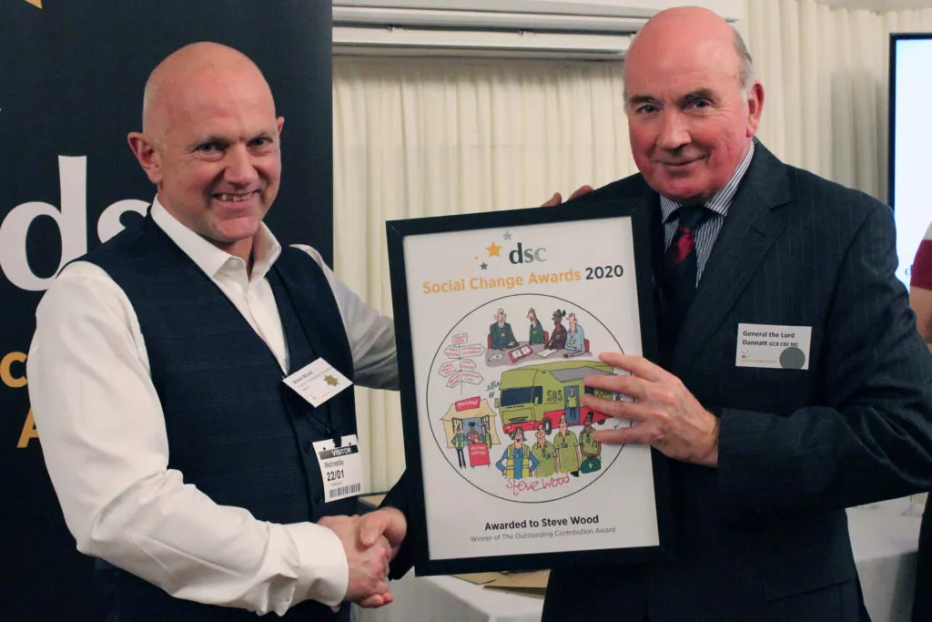Steve Wood and Lord Dannat at the DSC Social Change Awards 2020