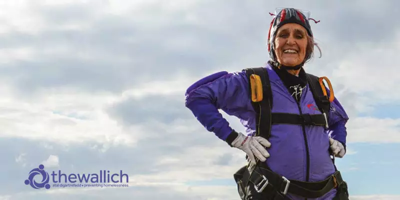 Dilys Price OBE, the world’s oldest woman skydiver