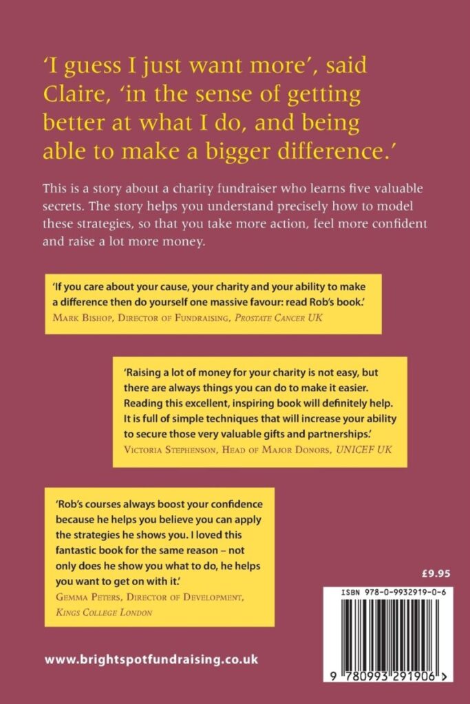 The Fundraiser Who Wanted More - back cover