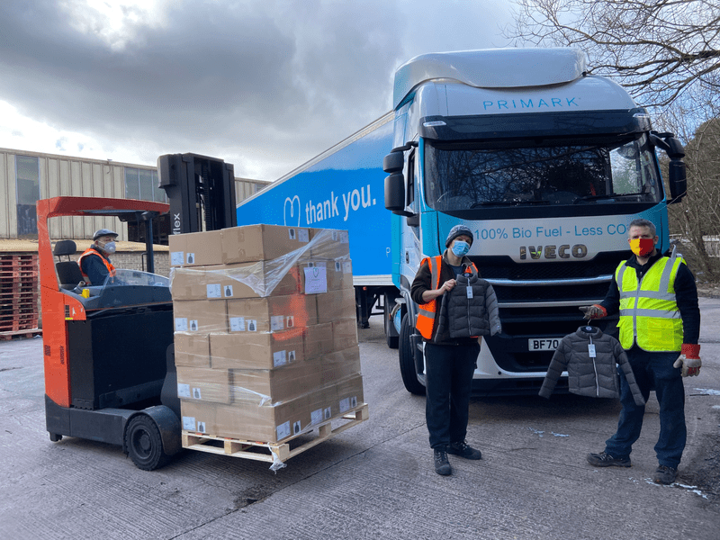 In Kind Direct donations by a lorry