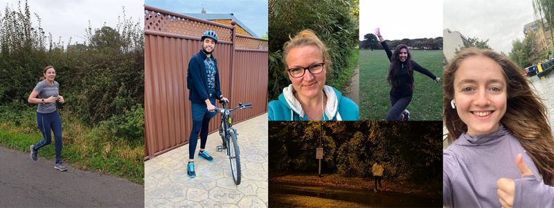 SeeAbility picture of people running and cycling