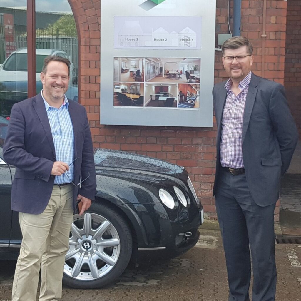 Ambassador Andrew Walker with City Hospice's Corporate Relationships Manager Nicky Piper