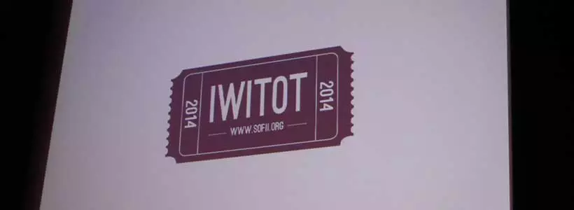 IWITOT 2014 in the form of a cinema ticket - the event took place at the Barbican Cinema in London