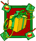 Illustration of a Christmas gift