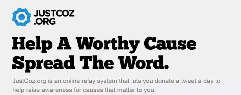 Justcoz - Help a Worthy Cause. Spread the Word.