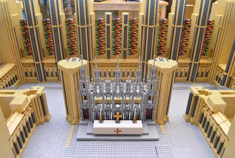 Durham Cathedral's altar in LEGO