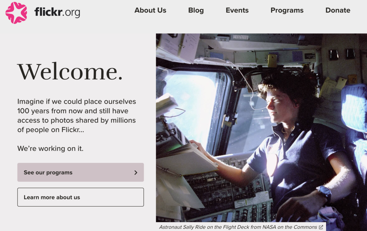 Flickr.org screengrab