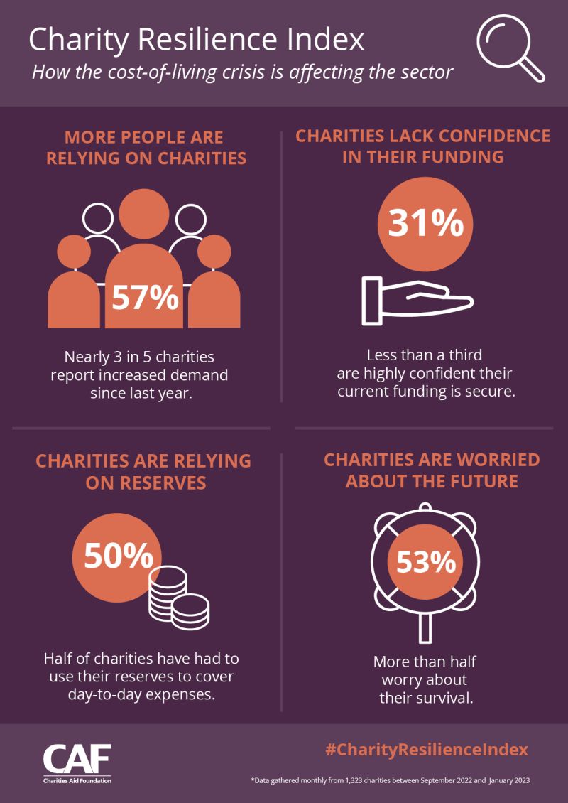 Charity Resilience Index infographic. Source: Charities Aid Foundation