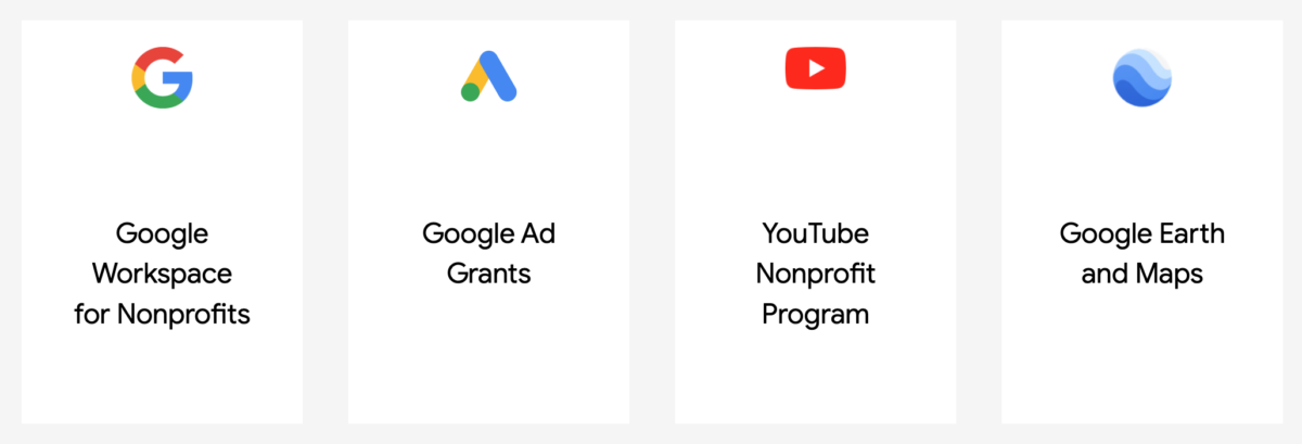 Google for Nonprofits' services for charities