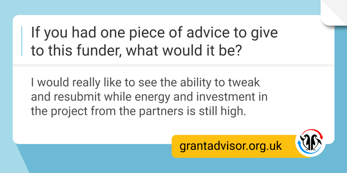 A banner for GrantAdvisor UK - which facilitates grantseeker feedback for funders
