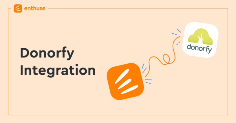 A Donorfy branded graphic with the company's logo.