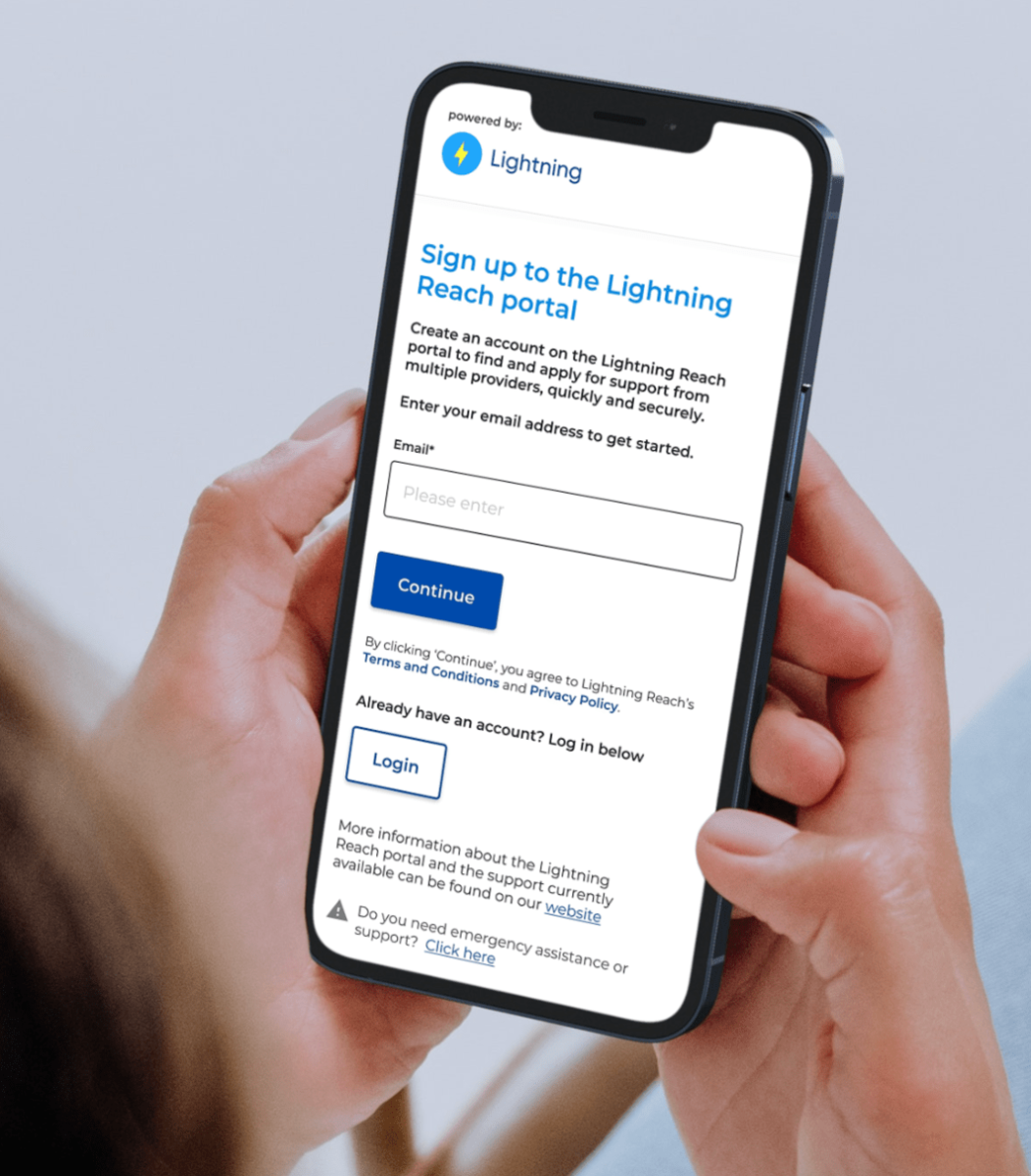 Lightning Reach on a smartphone