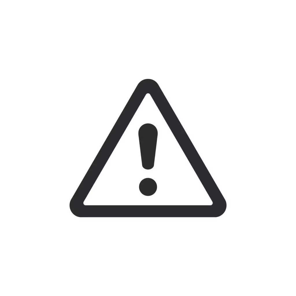 Triangular alert sign with an exclamation mark within it. Black and white illustration. Duotone edit applied by Howard Lake.