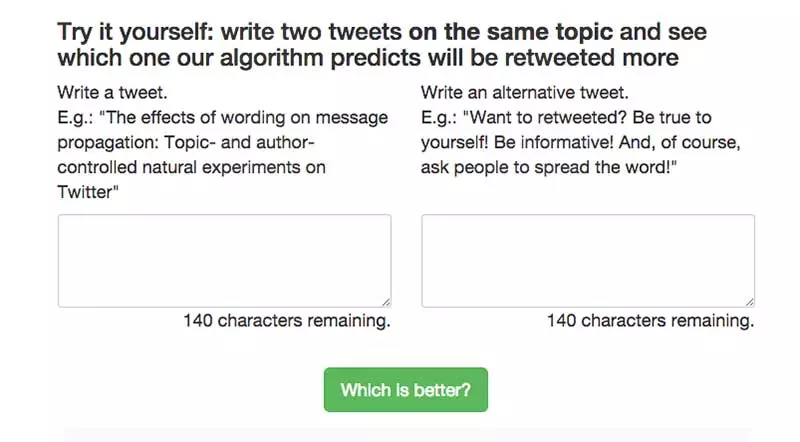 Screenshot of Retweeted More research tool