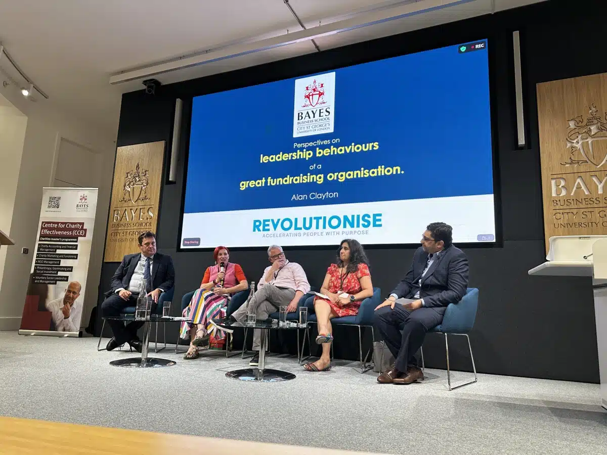 Alan Clayton, Emma Malcolm, David Craig, Harpreet Kondel and Dr Haseeb Shabbir in the panel at the CCE lecture.