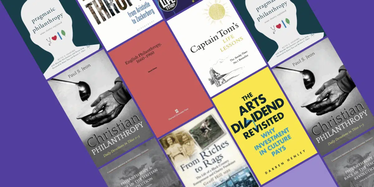Sample books about fundraising and philanthropy on Bookshop.org