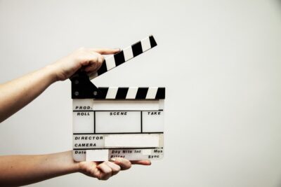 Film making clapperboard.