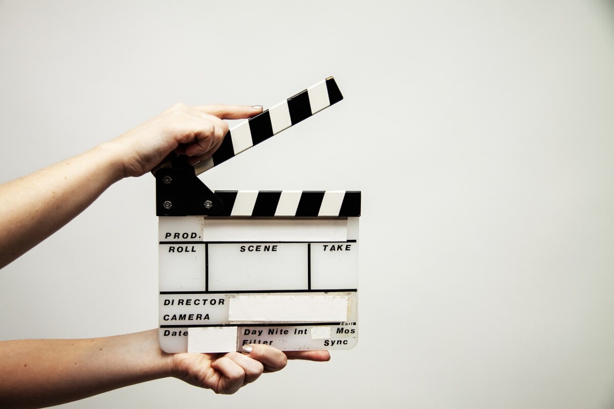 Film making clapperboard.