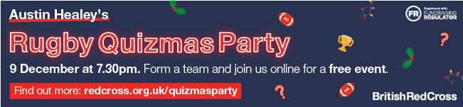 Rugby Quizmas party promo