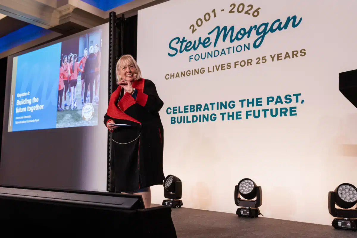 Dame Julia Cleverdon, Chair of the National Lottery Community Fund, at the Steve Morgan Foundation celebration.