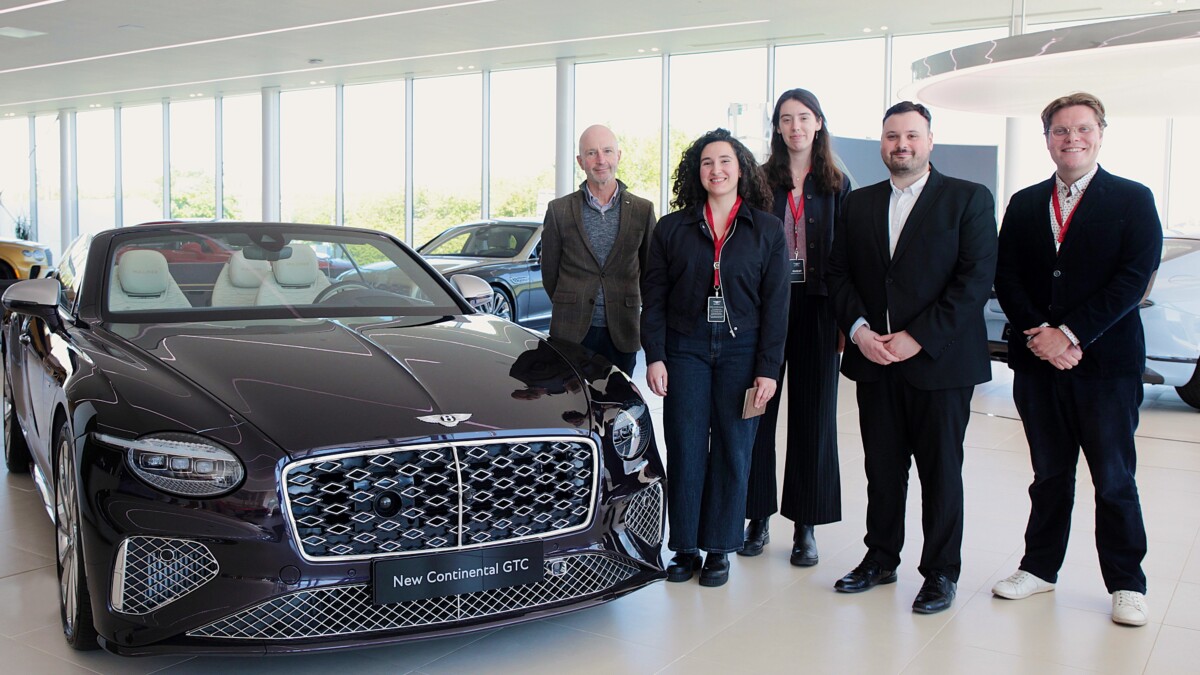 The Royal Academy of Music team with a Bentley