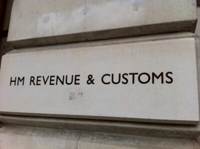 HM Revenue & Customs sign.